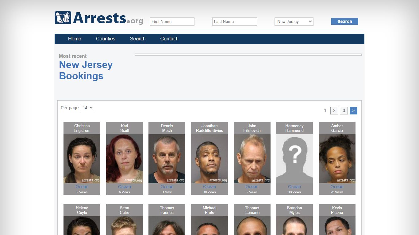 New Jersey Arrests and Inmate Search