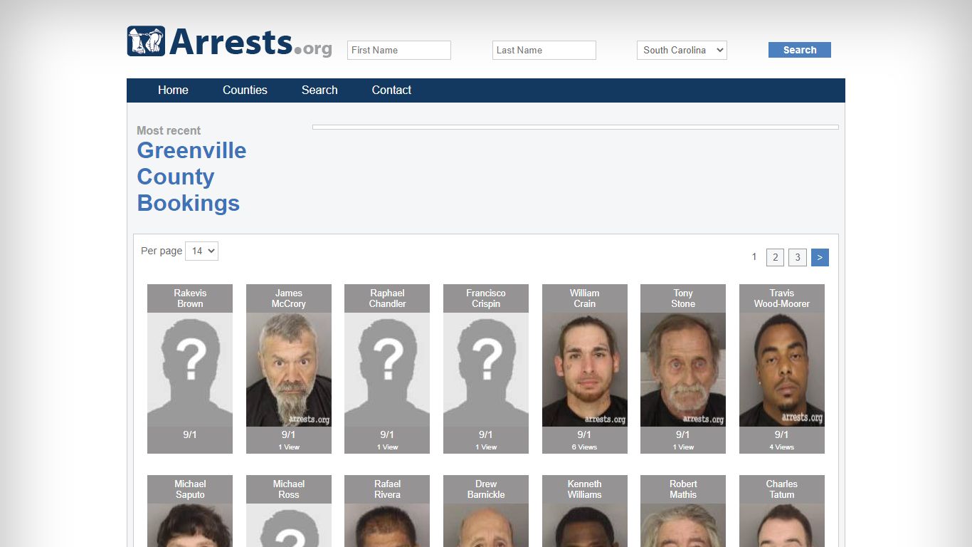 Greenville County Arrests and Inmate Search